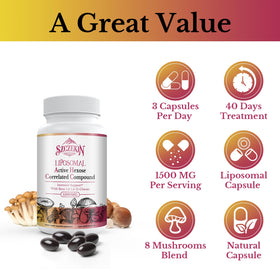 SZCZEKIN Complément Alimentaire Liposomal 1500mg sur table en bois
