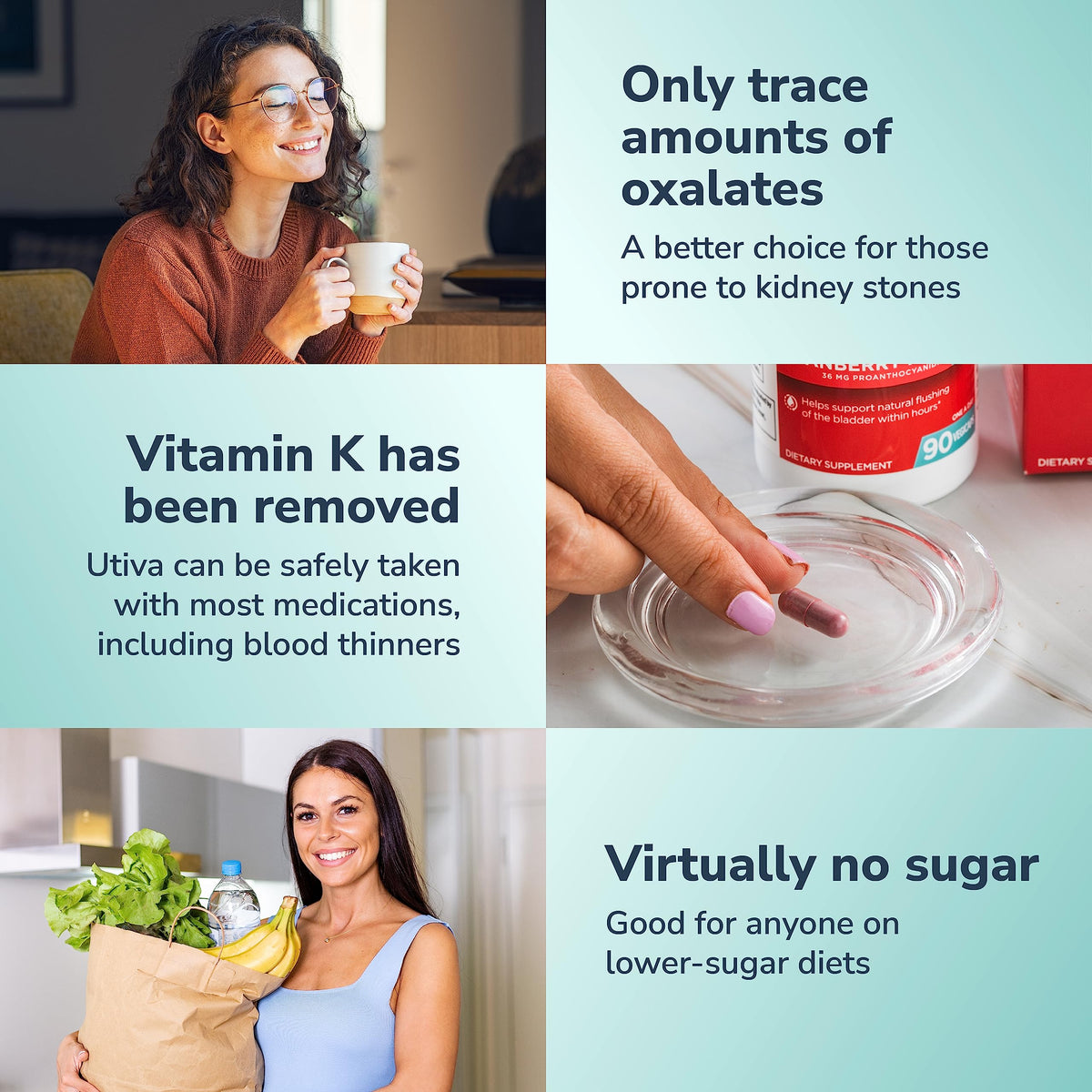 Szio+ Utiva Cranberry PACs 36 mg, lifestyle scene with product