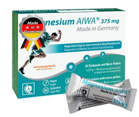 T&D Magnesium AIWA 375 mg Stickpacks saveur orange, paquet avant