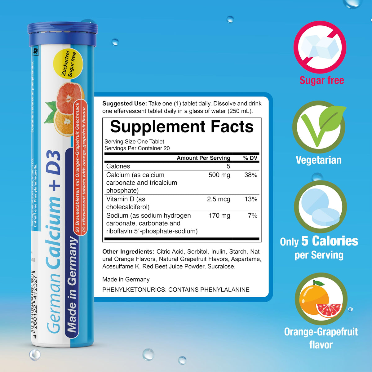 T&D Tablettes Effervescentes Saveur Orange