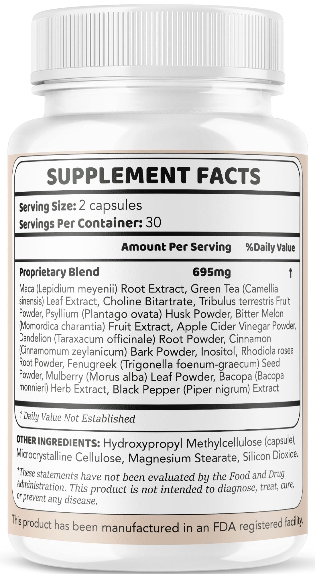 Tableau des ingrédients des capsules LIVORKA Core Strength
