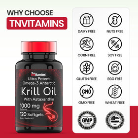 Tableau des nutriments de tnvitamins Huile de Krill