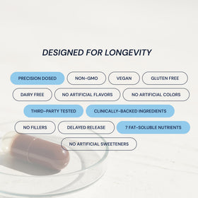 Tableau des nutriments du complément antioxydant Blueprint