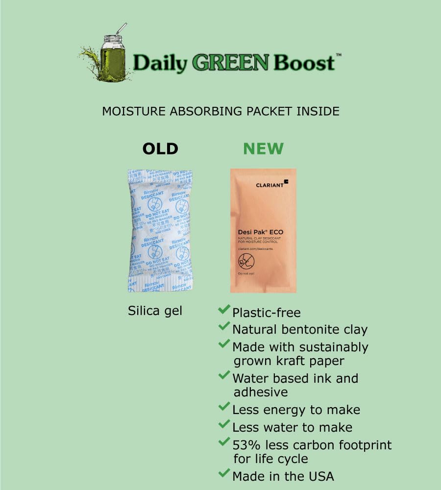 Tableau des valeurs nutritionnelles de Daily Green support