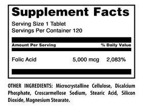 Tablette d'acide folique Amazing Nutrition vue de près