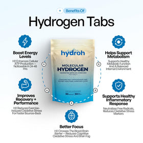 tablette d'hydrogène hydroh en dissolution dans un verre d'eau