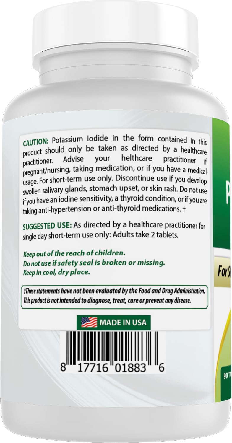 Tablette d'Iodure de Potassium 130 mg sur une cuillère