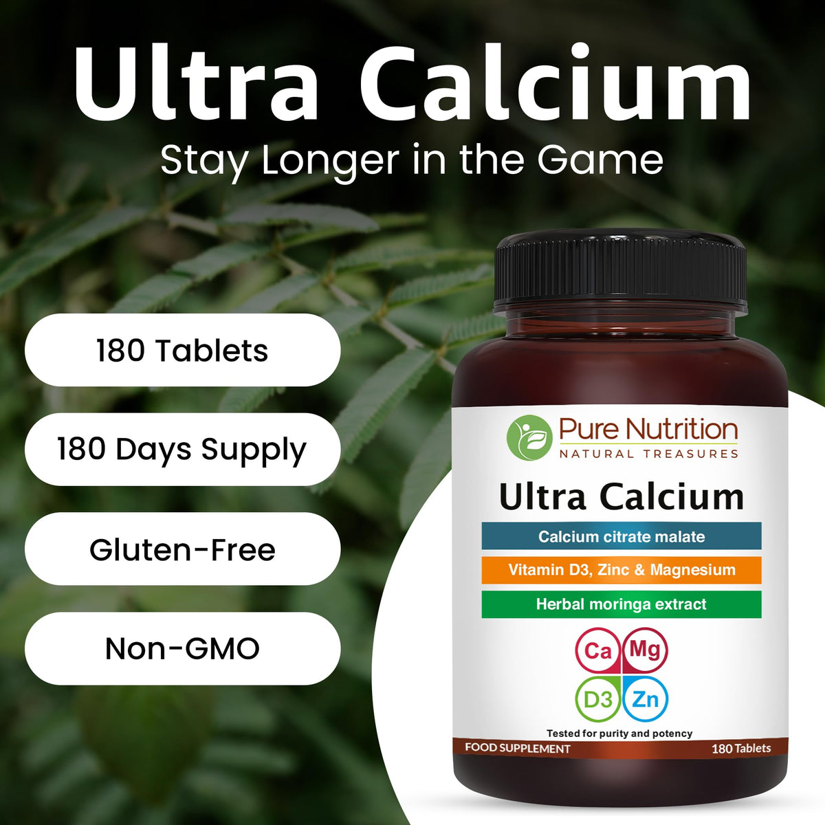 Tablette de Calcium Citrate avec Vitamine D et Magnésium
