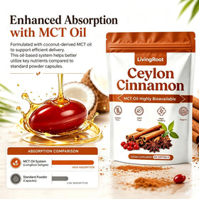 Tablette de Canelle de Ceylan LivingRoot sur une surface en bois