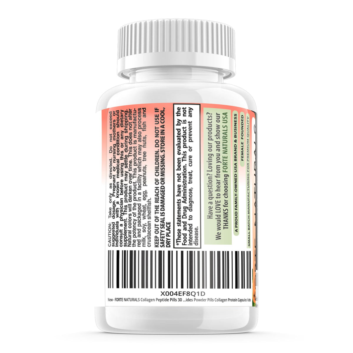 Tablette de collagène FORTE NATURALS à côté d'un verre d'eau