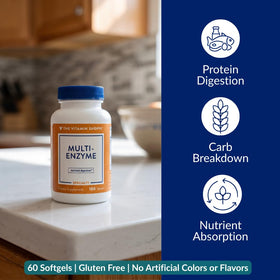 Tablette de compléments alimentaires multi-enzymes The Vitamin Shoppe vue de près