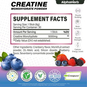 Tablette de créatine monohydrate AlphaHerb en utilisation
