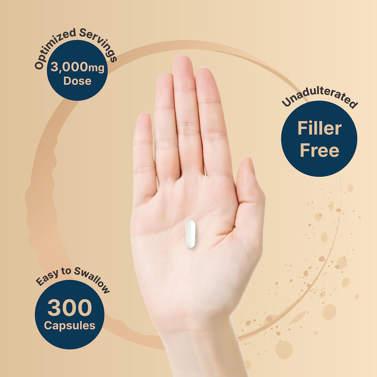 Tablette de créatine NatureBell sur fond blanc