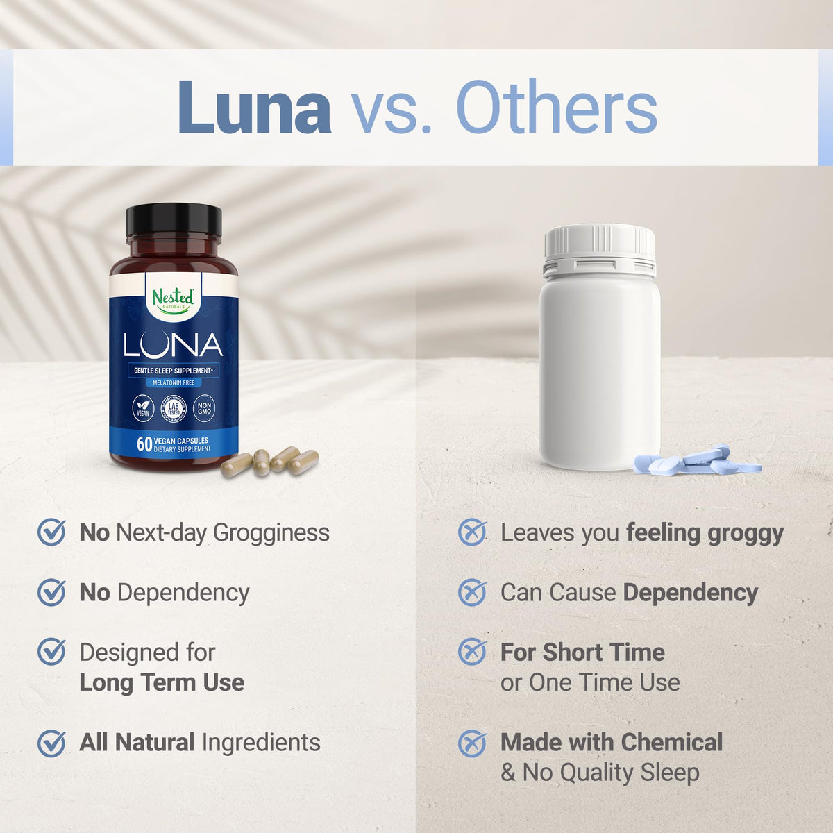 Tablette de dosage de Nested Naturals Luna