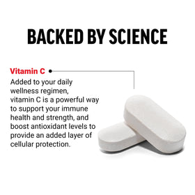 Tablette de Force Factor Vitamine C 1000mg sur une surface en bois