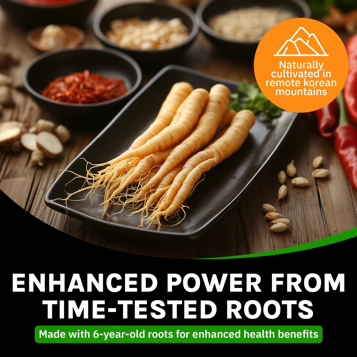 Tablette de Ginseng Rouge Auragin sur une table