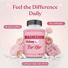Tablette de Magnésium Glycinate 250mg dans la main