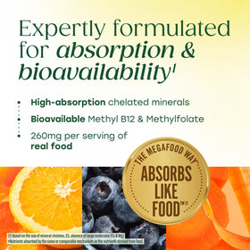 Tablette de MegaFood Multivitamine sur un fond blanc