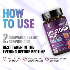 Tablette de Mélatonine 10mg Nature's Peak avec fruits