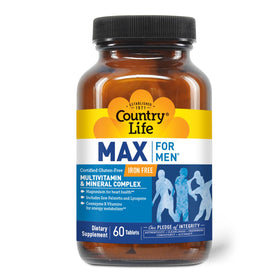 Tablette de multivitamines Country Life pour hommes, gros plan