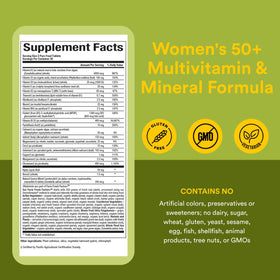 Tablette de Natural Factors Femme 50+ avec verre d'eau