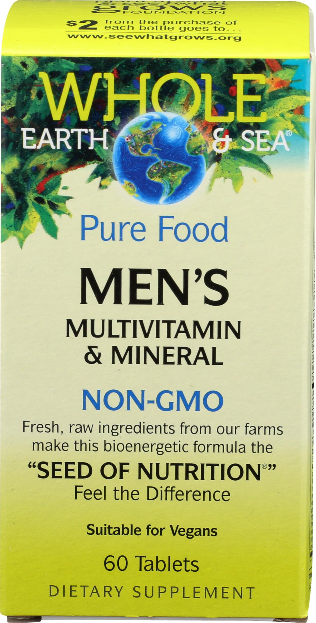 Tablette de Natural Factors Multivitamines & Minéraux pour Hommes sur une surface blanche