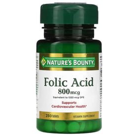 Tablette de Nature's Bounty Acide Folique 800 mcg proche