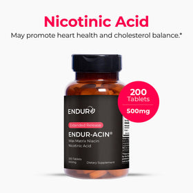 Tablette de niacine 500mg d'use Products sur fond blanc