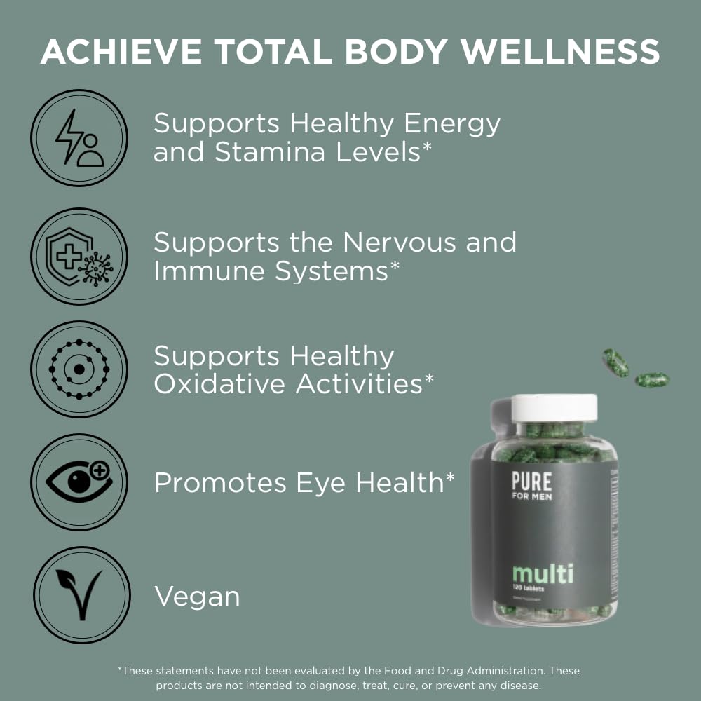 Tablette de Pure for Men Complément Multivitaminé sur une surface