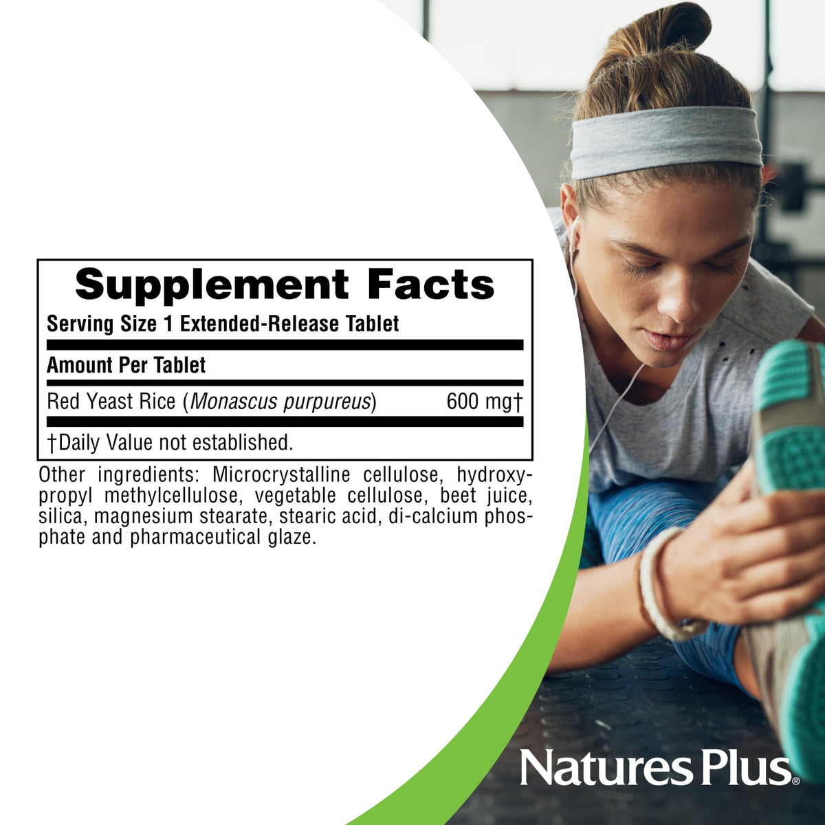 Tablette de Riz de Levure Rouge NaturesPlus en gros plan