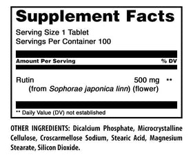 Tablette de Rutin 500mg sur une surface blanche