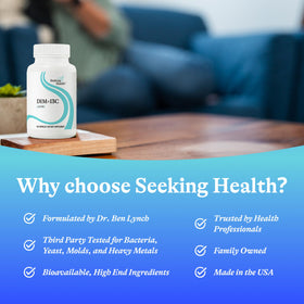 Tablette de Seeking Health DIM & I3C dans une main