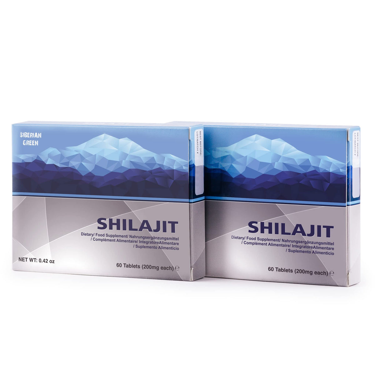 Tablette de Shilajit de Siberian Green sur une surface neutre