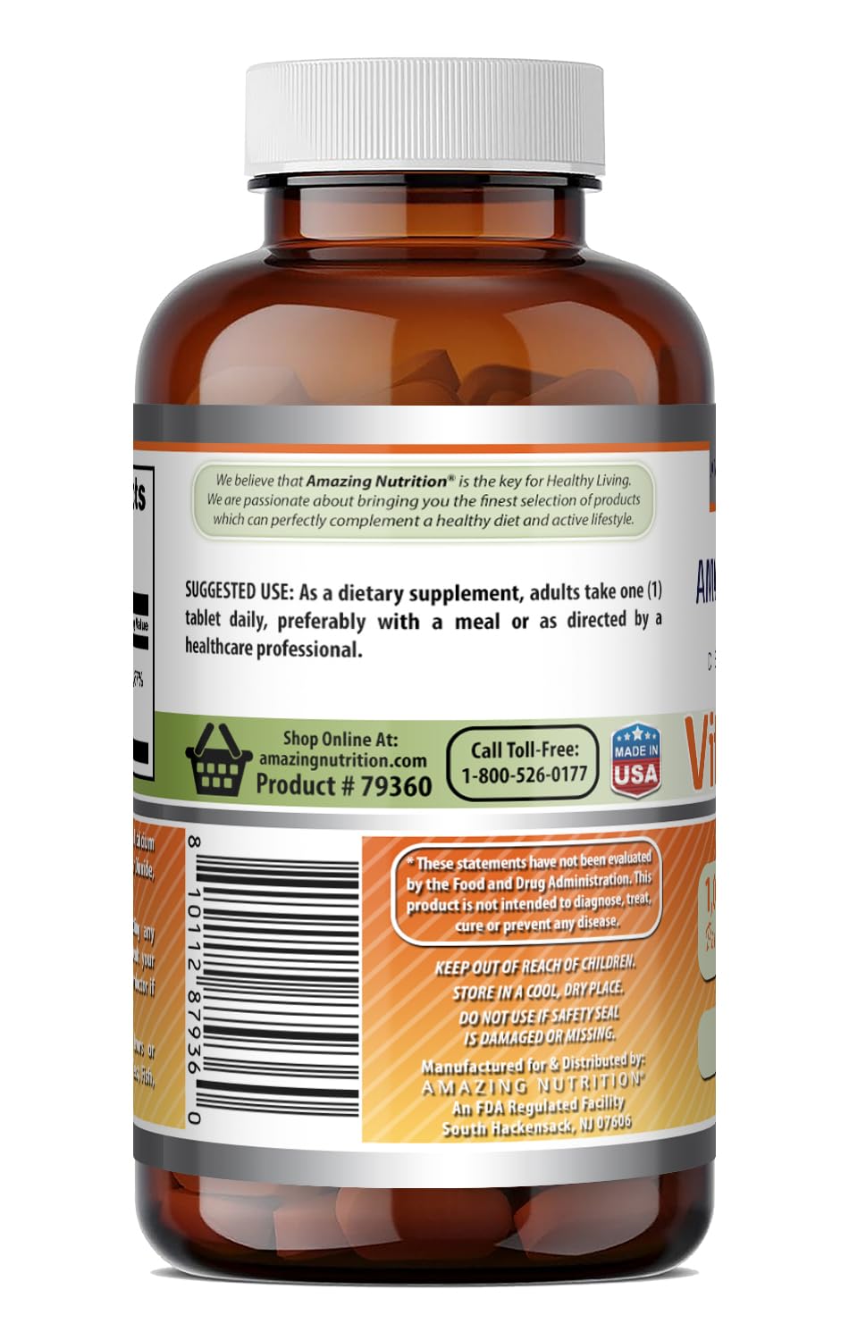 Tablette de Vitamine B12 Amazing Nutrition sur une table