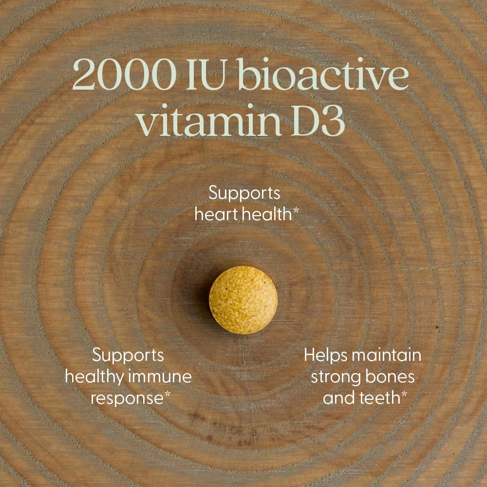 Tablette de vitamine D3 New Chapter avec ingrédients naturels