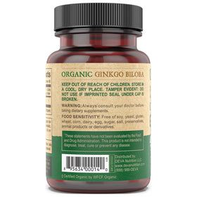 Tablette DEVA Ginkgo Biloba 300 mg vue de près