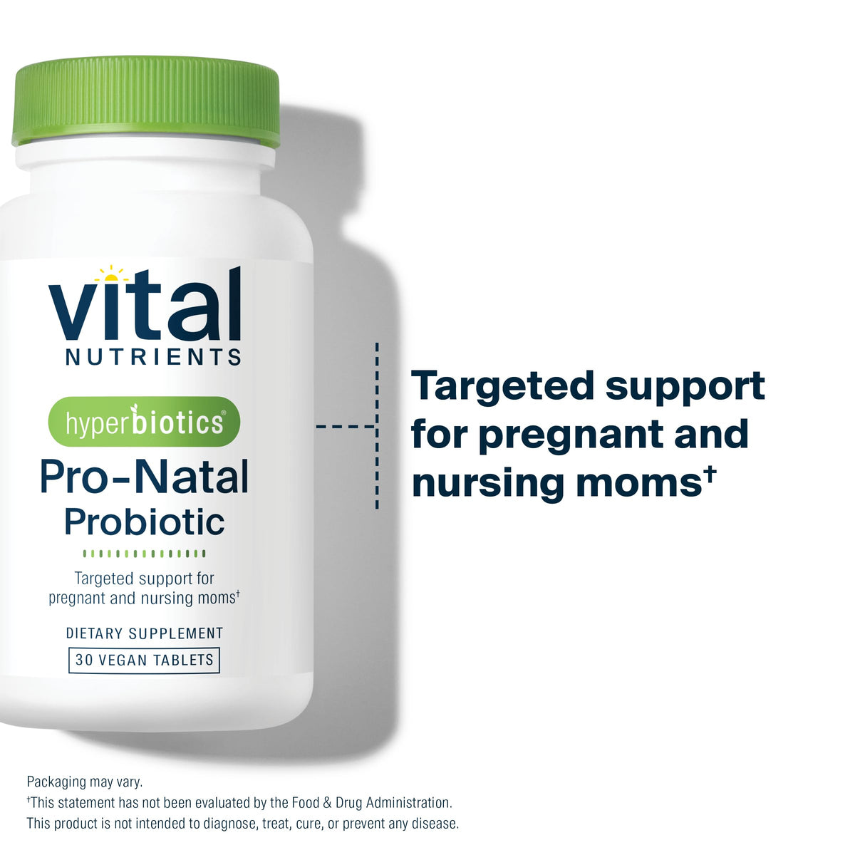 Tablette Hyperbiotics Pro-Natal avec un verre d'eau