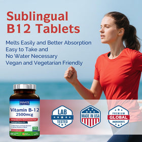 Tablette Innate Vitality Vitamine B12 fondue dans la bouche