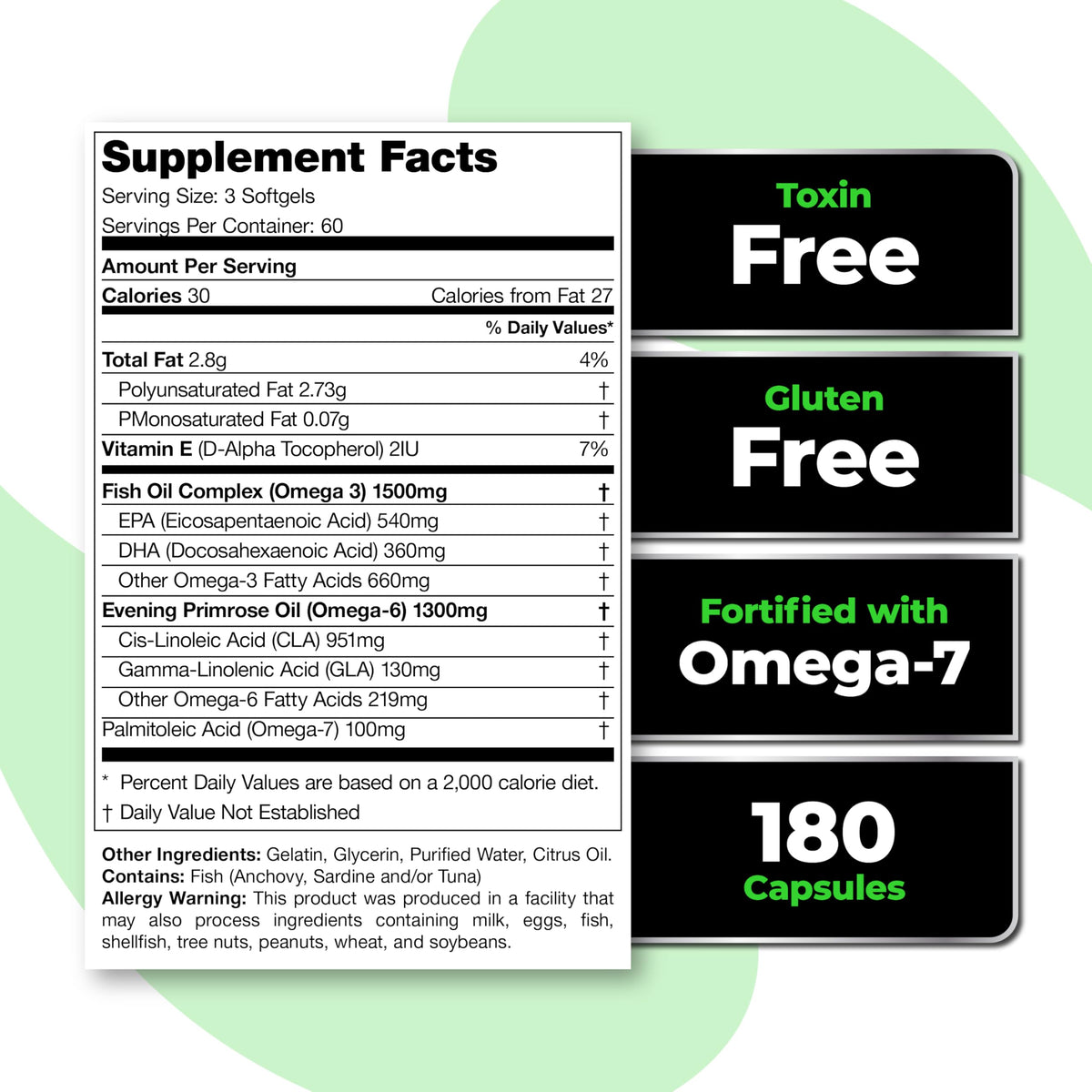 Tablette Omegalyze de Species Nutrition sur une surface blanche