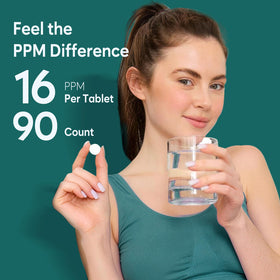 Tablette PEPAX d'Hydrogène Moléculaire dans un verre d'eau
