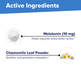 Tablette sublinguale de mélatonine 10 mg avec un fond naturel