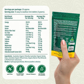 Tablettes Biogenesis SuperGreens Plus avec une cuillère doseuse