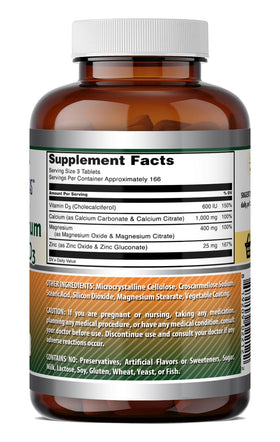 Tablettes Calcium Magnésium Zinc D3 d'Amazing Nutrition prêtes à être prises