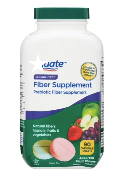 Tablettes chewables à base de fibres en saveurs variées, paquet de 90