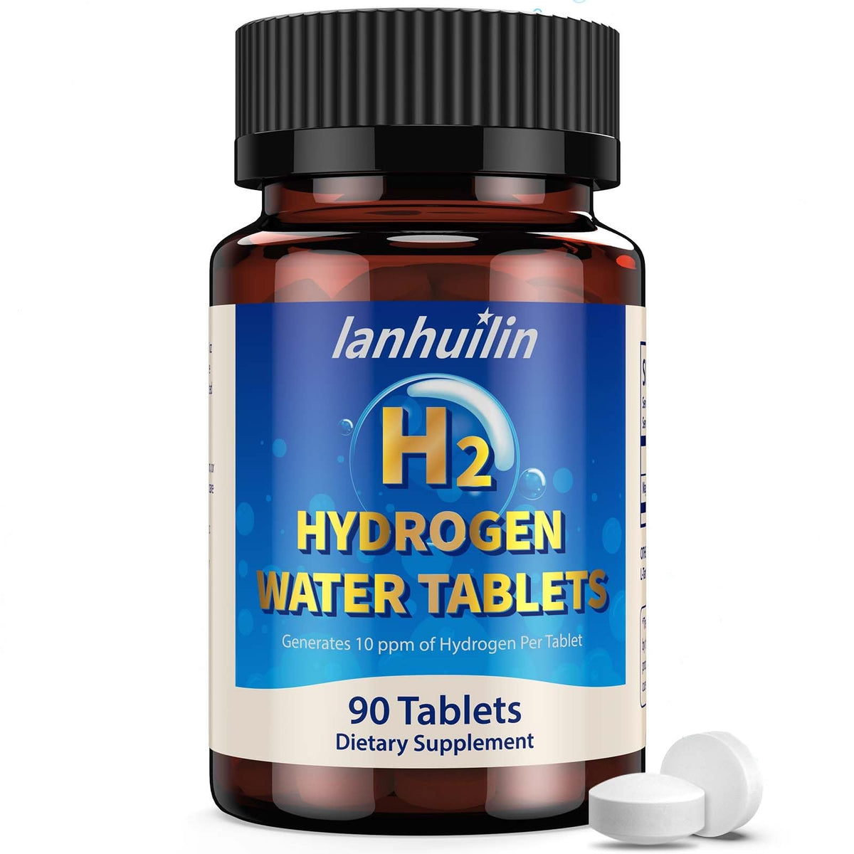 Tablettes d'eau hydrogène lanhuilin 150mg dans leur emballage