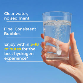 Tablettes d'eau hydrogène Proriginal avec ingrédients affichés
