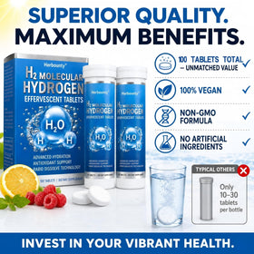 Tablettes d'hydrogène Herbounty prêtes à l'utilisation