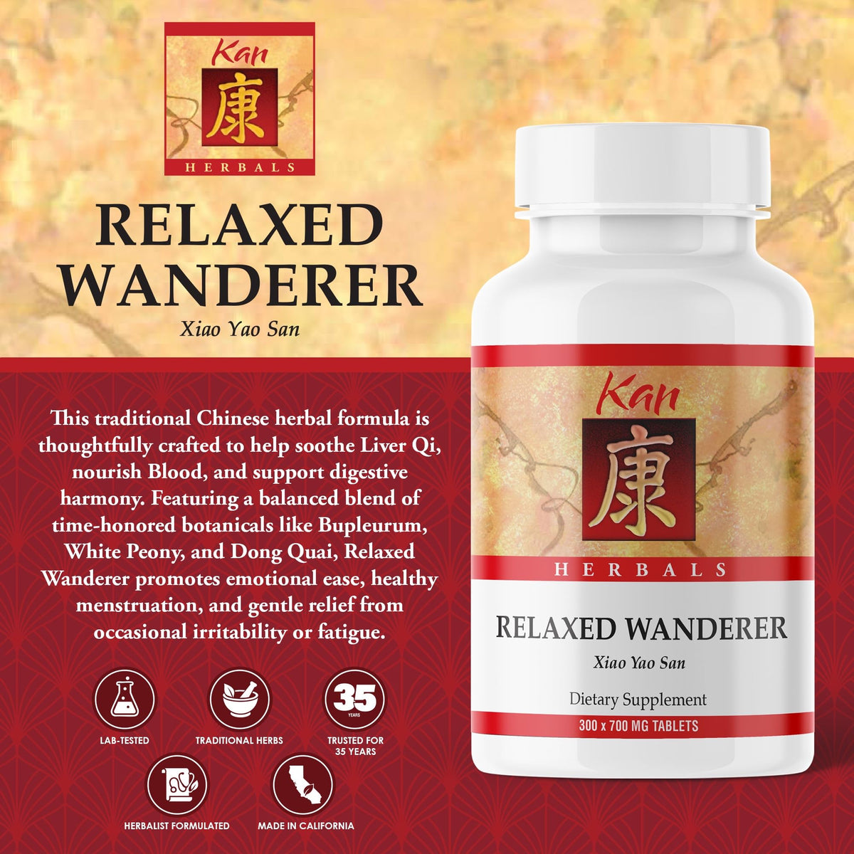 Tablettes daily wellness Wanderer de Kan Herb en gros plan