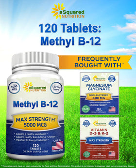 Tablettes de B12 aSquared Nutrition avec un verre d'eau