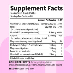 Tablettes de calcium Micro Ingredients dans un bol en bois